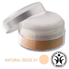 Logona Loose Powder: 01 Natural Beige