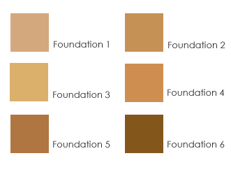 OG Foundation Colour Chart