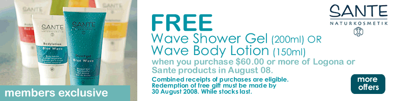 Free Sante Wave Shower Gel/ Body Lotion promotion