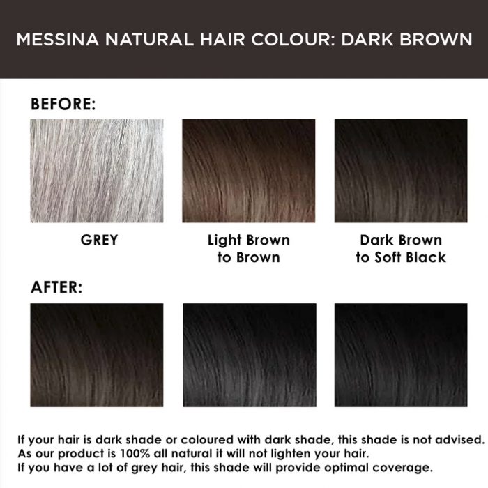 Messina Natural Hair Colour Cream: Dark Brown - Bud Cosmetics Singapore