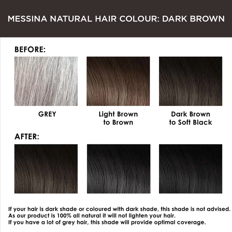 Messina Natural Hair Colour Cream Dark Brown
