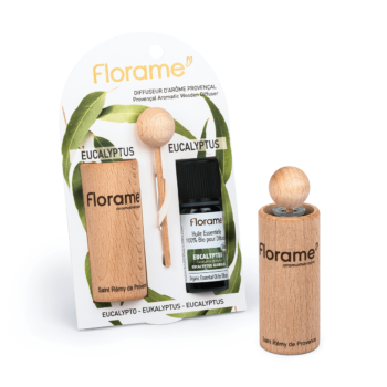 Florame Wooden Diffuser with Organic Eucalyptus Essential Oil