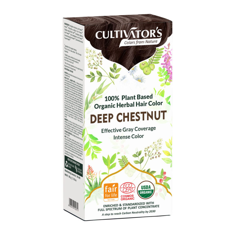 Cultivator's Organic Herbal Hair Colour in DEEP CHESTNUT