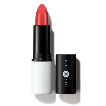 Lily Lolo Vegan Lipstick in CORAL CRUSH (bold, warm coral)